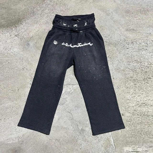Nuevo mejor precio completo de diamantes de imitación piedra lavada chándal lavado ácido pantalones de chándal y sudaderas con capucha conjunto Streetwear Unisex chándal - Product Image 2