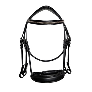 Bride de cheval équestre de qualité supérieure avec des bandeaux en cristal disponibles en tailles et couleurs personnalisées - Product Image 5