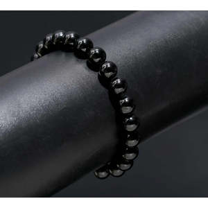 Handmade 8 mm Black Tourmaline Beaded Round Crystals <b>Bracelet</b> 7 Inches Onyx <b>Ball</b> Shape for Gift - Product Image 3