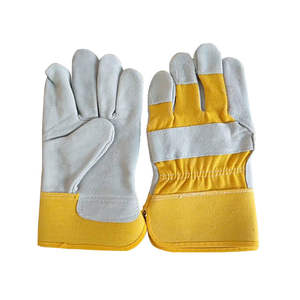 Guantes de seguridad de alta visibilidad de cuero partido De Vaca personalizados Guantes de trabajo de construcción y utilidad duraderos Agarre y protección mejorados - Product Image 6