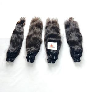 100% cuticule brute indienne alignée noir vague profonde traitement chimique aucun Extensions de cheveux humains de couleur naturelle des femmes - Product Image 2