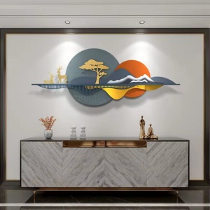 Arte de pared de Metal de diseño moderno, colgante decorativo Premium para sala de estar, dormitorio, salón, regalos, paisaje, naturaleza, colgante de pared - Product Image 3