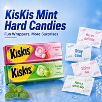 KisKis Green Apple Flavor Sugar Free Mint Hard Candy Fresh Breath Sour and Sweet Flavor Portable Roll Candy