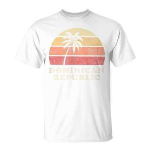 Camiseta Retro de los Años 70 de la República Dominicana, Ropa Promocional de Estilo Retro - Product Image 1