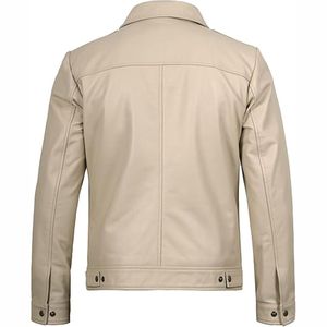 Venta caliente Otoño Invierno Hombres Casual Cremallera Chaqueta de cuero - Product Image 6