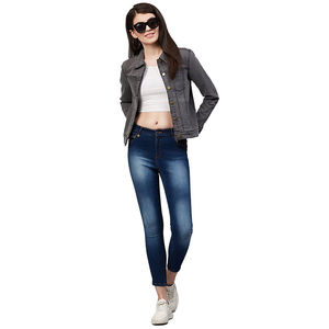 Chaqueta Vaquera de Gran Tamaño con Hombros Caídos para Mujer, Estilo Urbano, Última Moda, Color Combinado Ajustable, OEM - Product Image 5