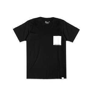 T-shirt blanc en coton tricoté à 100 % avec poche [WM1873502] T-shirts imprimés style streetwear Sérigraphie - Product Image 1