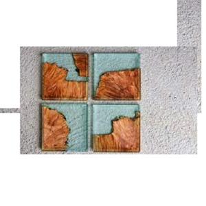 Classic High Quality <b>Wood</b> Resin Coaster <b>Placemat</b> Square Customizable Size and Colors - Product Image 4