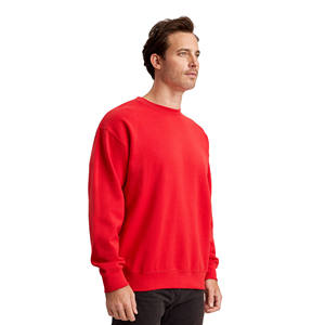 Blanc français éponge polaire personnalisé col rond surdimensionné sweat 100% coton goutte épaule luxe hommes sweat - Product Image 2