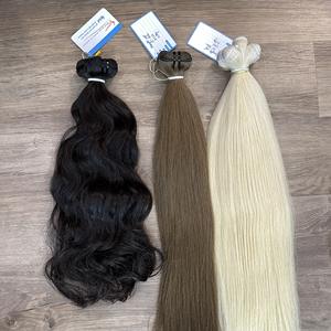 ¡PRECIO BARATO! Extensiones de cabello de trama, cabello humano de Vietnam, todos los colores, súper doble dibujado, cabello virgen crudo - Product Image 1