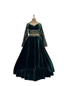 Nouvelle collection de vêtements indiens et pakistanais imprimés numériquement, Lehnga Choli avec dupatta et blouse pour Navratri - Product Image 1