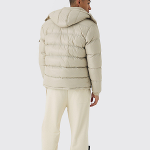 Chaqueta de Invierno con Capucha y Logotipo Personalizado, Ropa de Trabajo para Exteriores, Chaqueta Acolchada de Nailon con Plumón, Uniforme de Empresa - Product Image 2