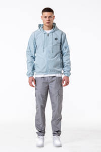 Chaqueta cortavientos de nailon a prueba de viento con bordado personalizado de alta calidad, chaqueta con capucha con puño elástico de entrenamiento informal elegante - Product Image 4