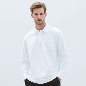 Camisa de Manga Larga Extra Grande con Hombros Caídos para Hombre, Cuello Camisero, Sólida, Transpirable y Antiarrugas - Product Image 2