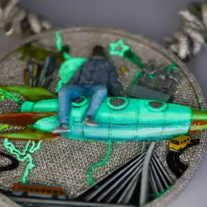 Pendentif Iced Out pour hommes Pendentif Moissanite VVS Chaîne diamant Hip Hop personnalisée Bijoux tendance pour hommes - Product Image 2