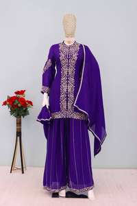 Premium Heavy bordado Georgette Salwar Suit Bollywood para fiestas de boda | Ropa étnica india para mujeres Proveedor directo - Product Image 5