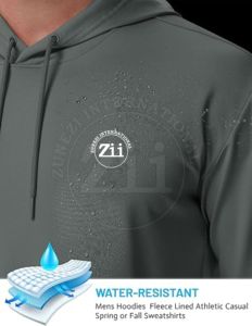 Unisex Cropped Premium 100% Cotton Fleece Hoodies for Logo 310gsm Men <b>Blank</b> Regular Fit Winter Embroidered - Product Image 2