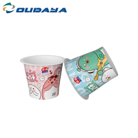 Envase de plástico con logotipo de personalización de nuevo producto de 100ml con taza de pudín de gelatina de yogur con impresión IML