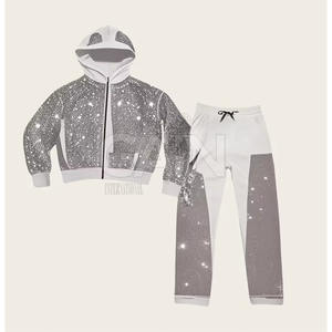 Chándal de Invierno con Capucha para Hombre, con Pedrería, Transpirable, de Secado Rápido, Ligero, de Alta Calidad, para Entrenamiento en el Gimnasio, Venta al Por Mayor OEM - Product Image 2