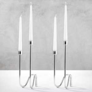 เชิงเทียนสแตนเลสสำหรับตกแต่งที่มีรายละเอียดสวยงามและพื้นผิวขัดเงาของตกแต่งงานหรูหรา - Product Image 6