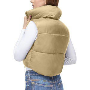 Nueva llegada de invierno, chaleco acolchado recortado con MOQ bajo, ropa de calle, abrigo corto de invierno acolchado, Chaleco corto - Product Image 3