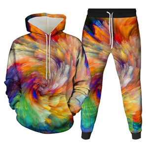 Peinture Imprimé 100% Polyester Sport Sublimation Pull Survêtements Hommes Unisexe Conception Personnalisée Gym Wear Sportswear Gym Jogger Ensembles - Product Image 3