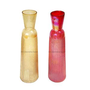 Modern Nordic creative striped colored <b>vase</b> bubble <b>glass</b> <b>vases</b> fashionable retro decorative decoration hydroponic <b>vase</b> for Sale - Product Image 1