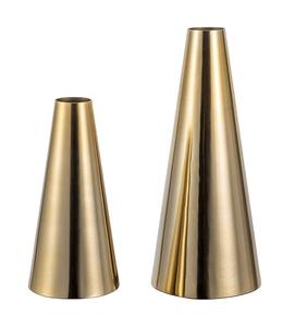 Jarrón Cónico Dorado de Lujo con Elegantes Jarrones Altos de Metal para Flores y Acabado en Latón para Decoración Moderna del Hogar y Centro de Mesa con Estilo - Product Image 1