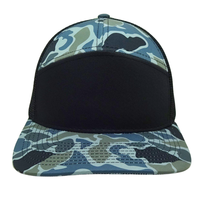 7 Panneau Structuré Blanc Camo Snapback Caps Old School Personnalisé Marque Privée Maille Dos Camionneur Chapeaux OEM Vietnam Chapeau Fournisseur L01