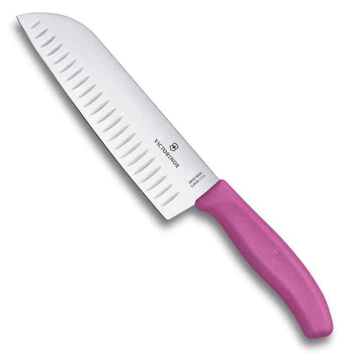 Victorinox SwissClassic 17cm Santoku Knife Pink 6.8526.17L5B