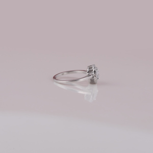 Bague de fiançailles en diamant taillé brillant rond de laboratoire classique 14KT or massif son cadeau - Product Image 4