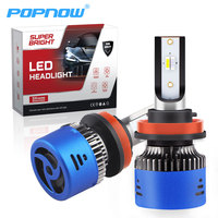 Ampoule de phare LED à 3 couleurs commutables 6000K 8000K H1 H3 9005 9006 9012 H7 H11 pour phares de voiture