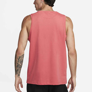 Vêtements de sport respirants personnalisés, vêtements de sport de gym en polyester uni, impression personnalisée, débardeur de sport de gym sans manches, débardeur personnalisé 2024 pour hommes - Product Image 2