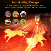 Lampe Solaire Extérieure Répulsive pour Animaux, Dissuasif pour Faune avec LED Clignotante Effet Œil de Prédateur, Protection de Clôture de Jardin