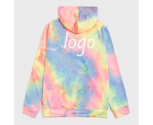Custom High Quality Streetwear Manufacturer Clothing Puff Print <b>Thick</b> <b>Fleece</b> Sport Oversized Tie and Dye Pullover Hoodies Unisex - Product Image 2