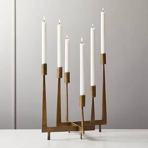 Porte-bougie en aluminium personnalisé en forme de bois de cerf argenté brillant élégant fait à la main, décoration de table à 4 bougies pour le bureau ou la maison, Noël - Product Image 4