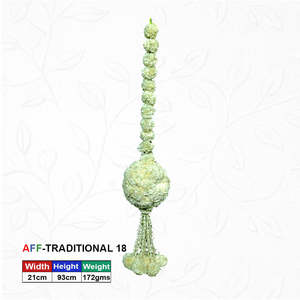 Caléndula blanca artificial tradicional y Mogra Latkan - Product Image 1