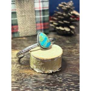 Southwest #16 Kingman Turquoise & Sterling <b>Silver</b> <b>Cuff</b> <b>Bracelet</b> Made with Style & Elegance Perfect Fashion Accessory - Product Image 3
