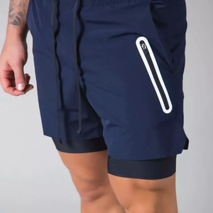 กางเกงขาสั้นออกกำลังกายเล่นฟิตเนสของผู้ชายกางเกงขาสั้นสำหรับใส่วิ่งเล่นฟิตเนสกับกระเป๋า - Product Image 2