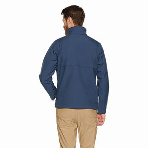 Recién llegado, chaquetas de concha blanda para hombre en Color azul, cuello levantado, ajuste Regular, moda de invierno, abrigos, Impresión de logotipo personalizado - Product Image 2