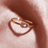 Bague en zircon à nœud infini en gros personnalisée en vrac, plaquée or S925, bijoux de couple