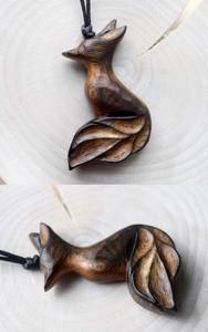 COLLIERS DE LISTE POUR FEMMES HOMMES NATUREL GRAND BOHO TRIBAL SONO Pendentif en BOIS sur cordon réglable Collier fait main - Product Image 4