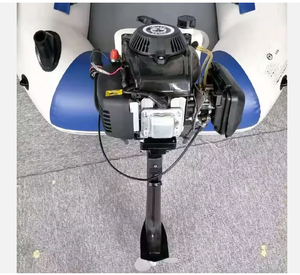 Motor fueraborda marino de gasolina de 4 tiempos y 4HP, refrigerado por aire, con soporte de popa para embarcaciones inflables. - Product Image 2