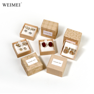 Weimei กล่องใส่ต่างหูทรงสี่เหลี่ยมเป็นมิตรกับสิ่งแวดล้อมกล่องกระดาษแบบพับออกแบบได้ตามต้องการสำหรับกล่องเก็บต่างหูแบบเรียบง่าย - Product Image 4