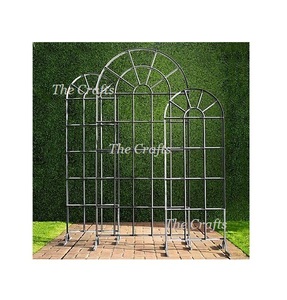 ฉากหลังเหล็กสีดำสำหรับตกแต่งฉากหลังแต่งงานมีขนาดและรูปร่างตามสั่งสำหรับใช้ในโอกาสพิเศษ - Product Image 1