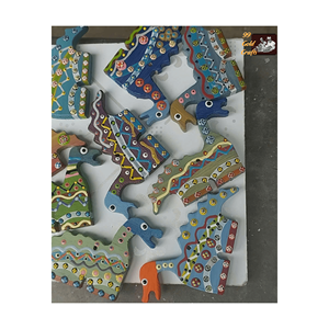 Solid <b>Wood</b> <b>Painted</b> Fish: Unfinished <b>Wood</b> Craft, Ideal for Bulk Orders With Competitive Price And High Quality From Vietnam - Product Image 2