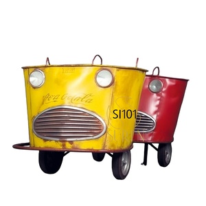 <b>Dustbin</b> Style Bonnet Handcrafted Gaddi Iron Made With Light Automobile Display Unit Hotel <b>Outdoor</b> Display Unit - Product Image 1