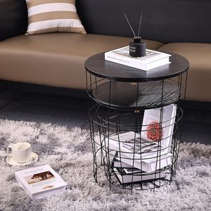 Durable industrial metal coffee table with heavy frame perfect for rustic living room and lounge interiors - Product Image 3