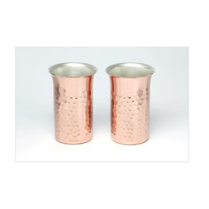 Vaso grande martillado de cobre y vidrio interior de níquel estándar para bebidas y vino para beneficios de salud Ayurveda - Product Image 2