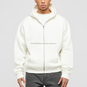 Sudadera con Capucha y Cremallera de Metal de Alta Calidad Personalizada, Corte Cuadrado Unisex, 460 Gsm, Felpa Francesa, Sudaderas con Capucha y Cremallera para Hombre - Product Image 4